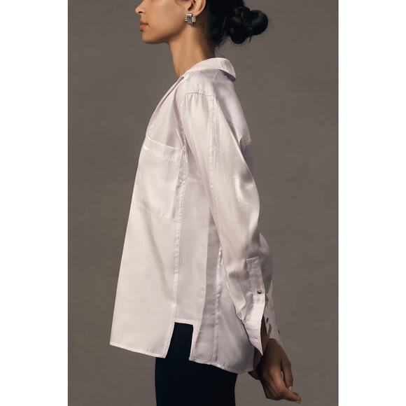 Pilcro Long-Sleeve Shine Blouse - New Small - Picture 3 of 4